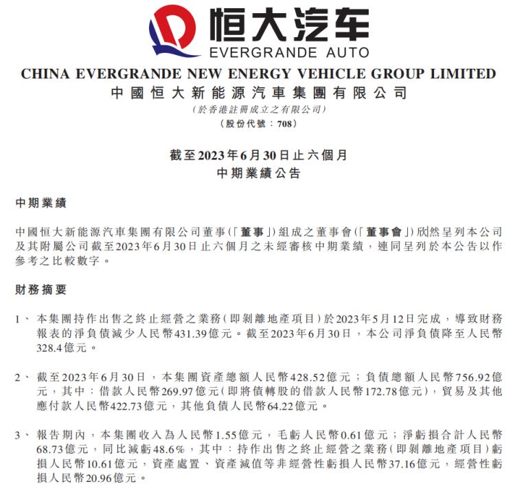 恒大最新公告
