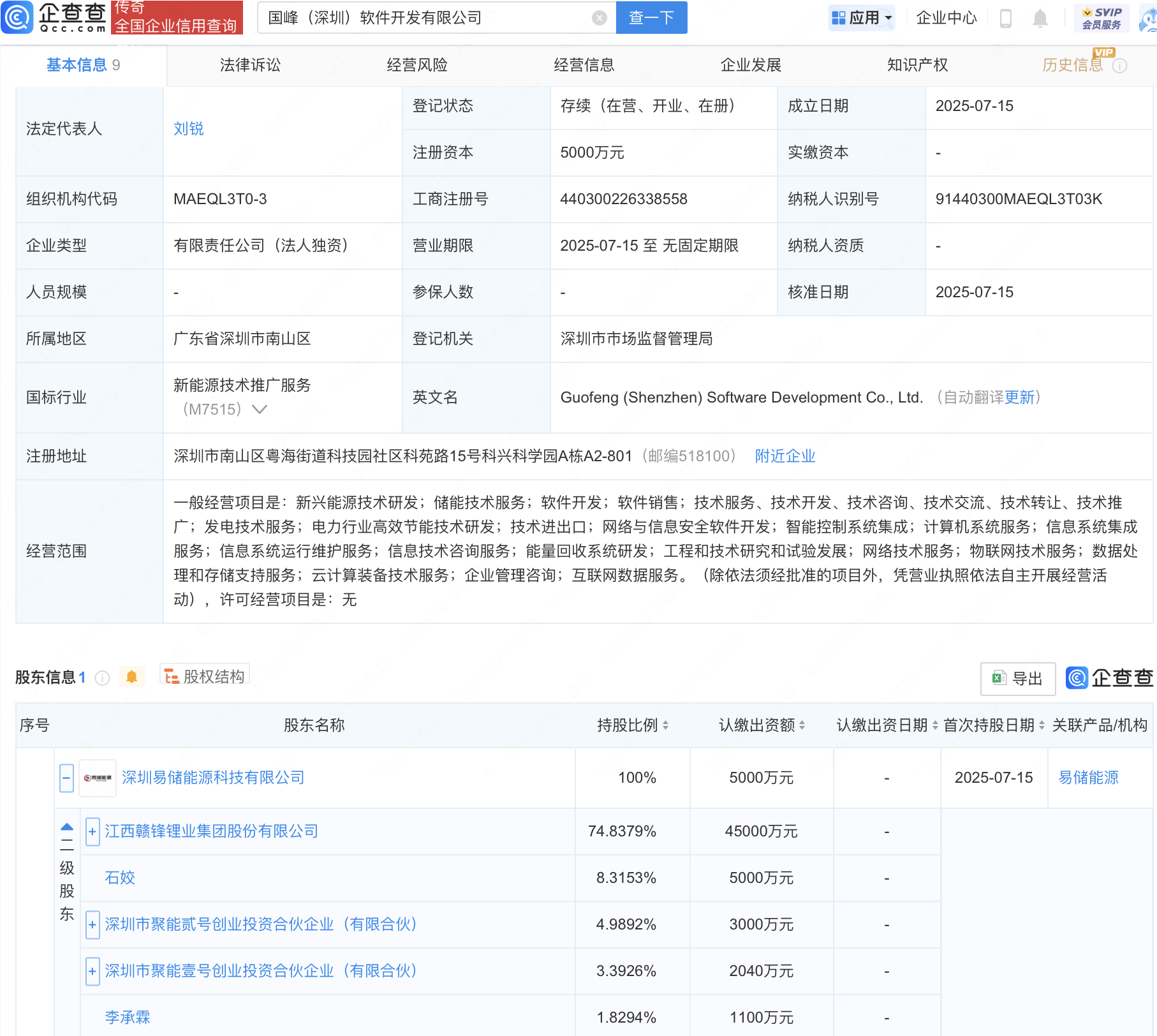 赣锋锂业投资成立新公司 含电机制造业务