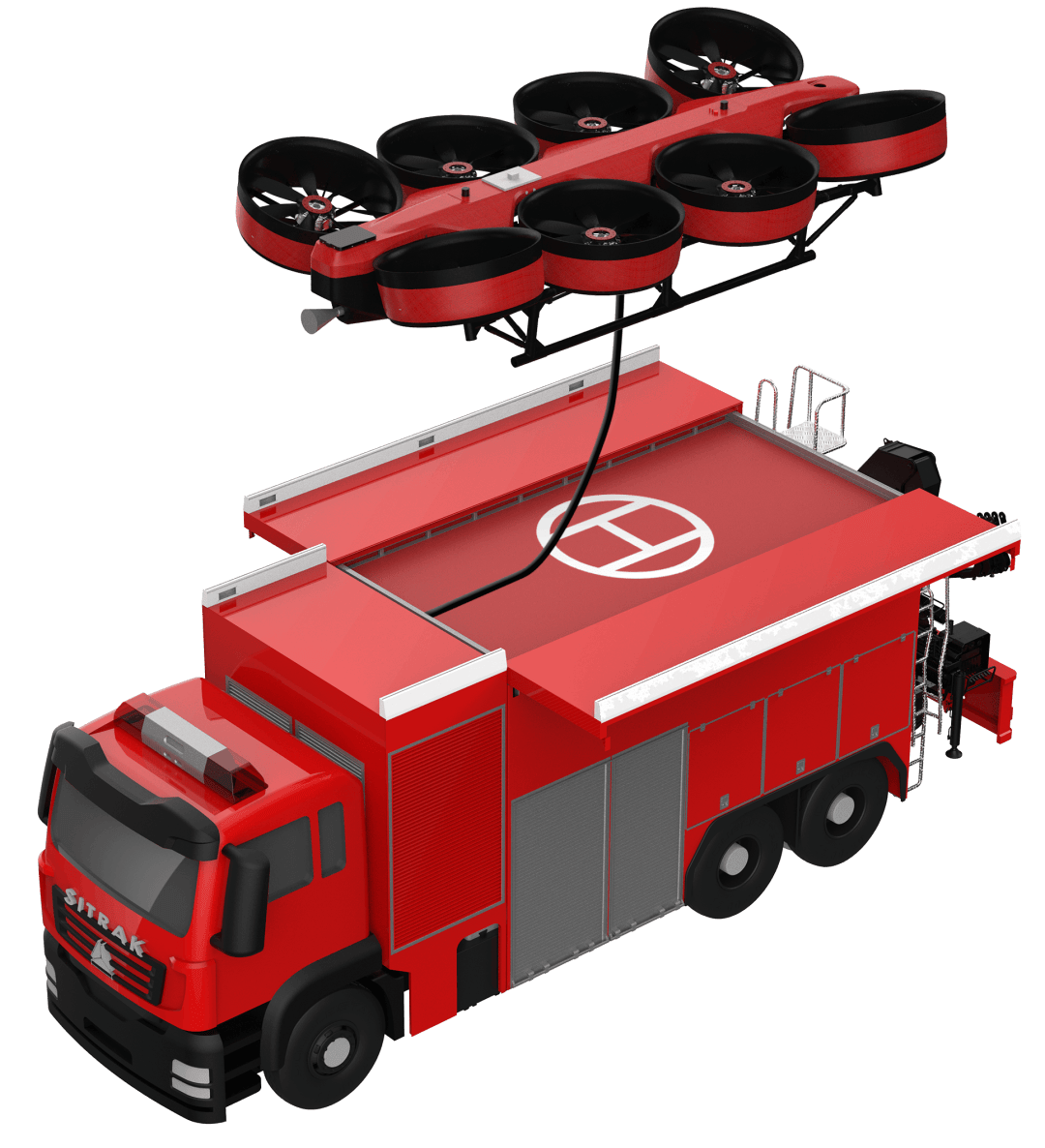 众智科技：产品应用于无人机消防车场景