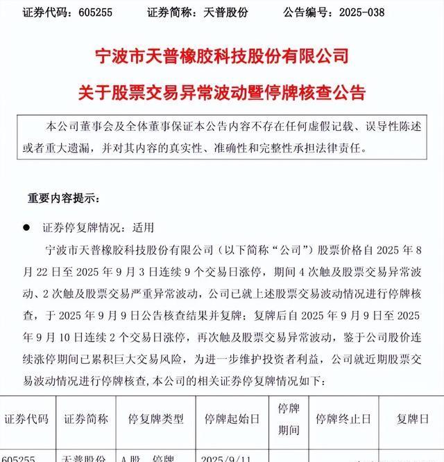 13连板!天普股份再度涨停