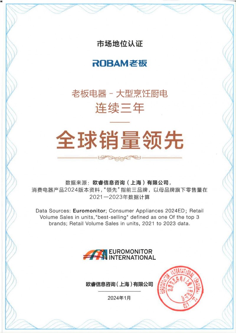 老板电器:公司已在美国成立销售子公司,全力加速网点拓展